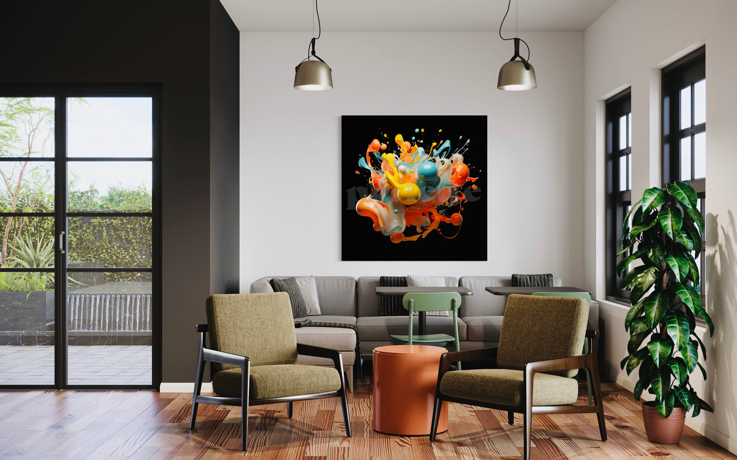 'Color Explosion 12-4-B6.28' one-of-a-kind custom art